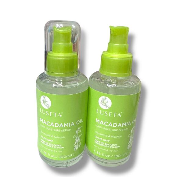 Luseta Macadamia Hair Oil Moisture Serum Set 2 Repairs Damage Healthy Shiny New - Picture 1 of 11
